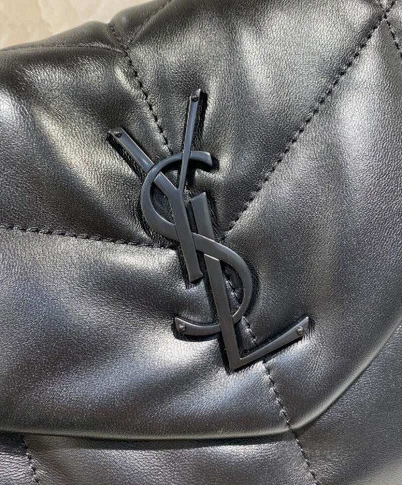 Saint Laurent Loulou Puffer Small Bag In Quilted Lambskin Black